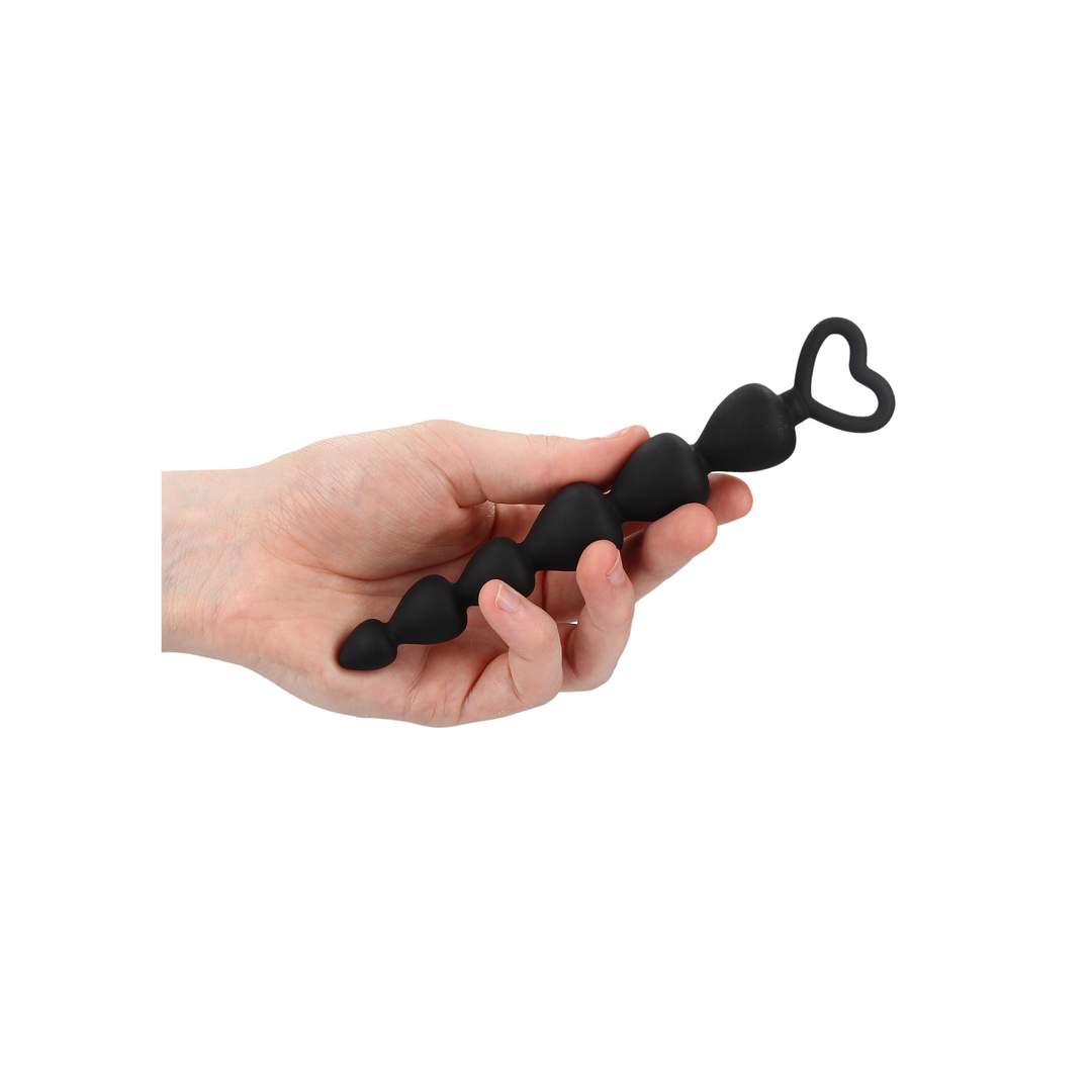 Anal Beads Hjerter i Silikon