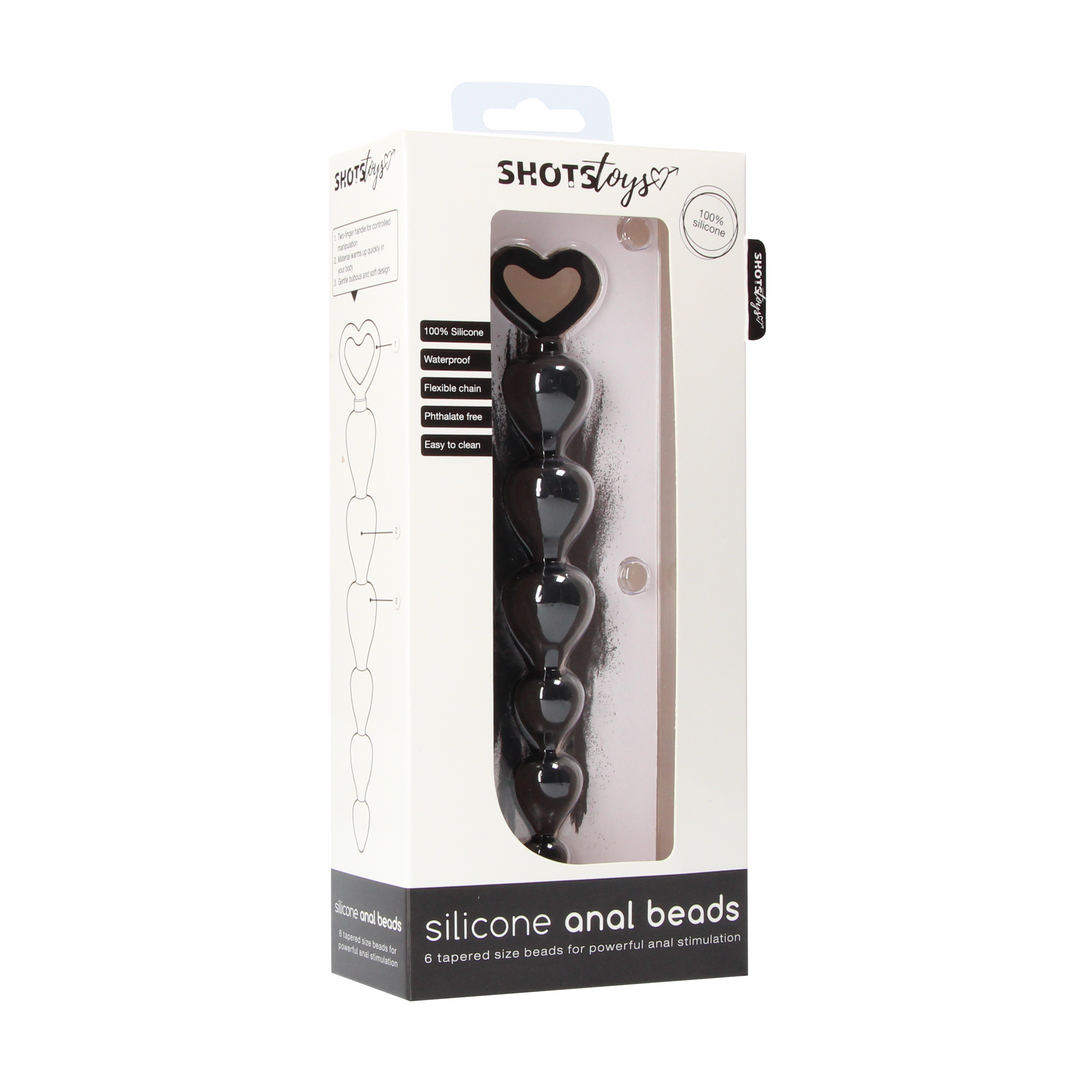 Anal Beads Hjerter i Silikon