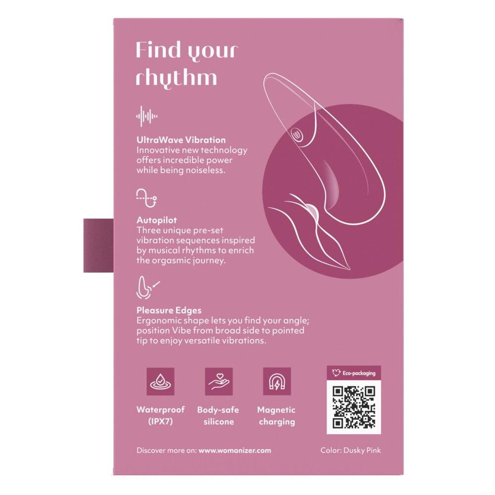 Womanizer VIBE Klitorisstimulator Mørk Rosa