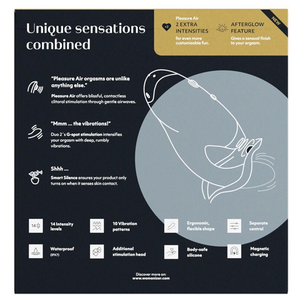 Womanizer Klitoris og G-Punkt stimulator Duo 2 Sort
