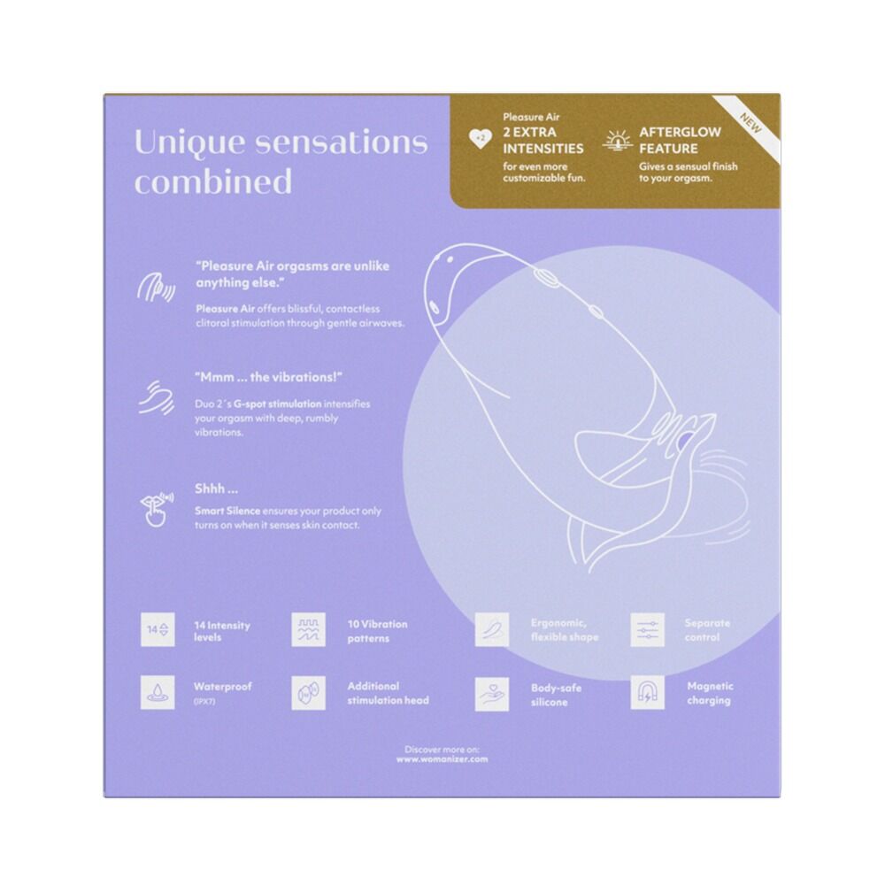 Womanizer Klitoris og G-Punkt stimulering Duo 2 Lilla